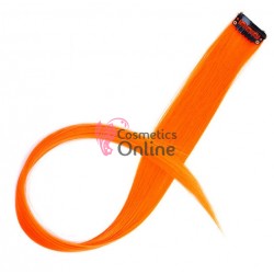 Extensie de par suvita simpla dreapta Vigurous de 50 cm cu clips SUV106 - Portocaliu Neon